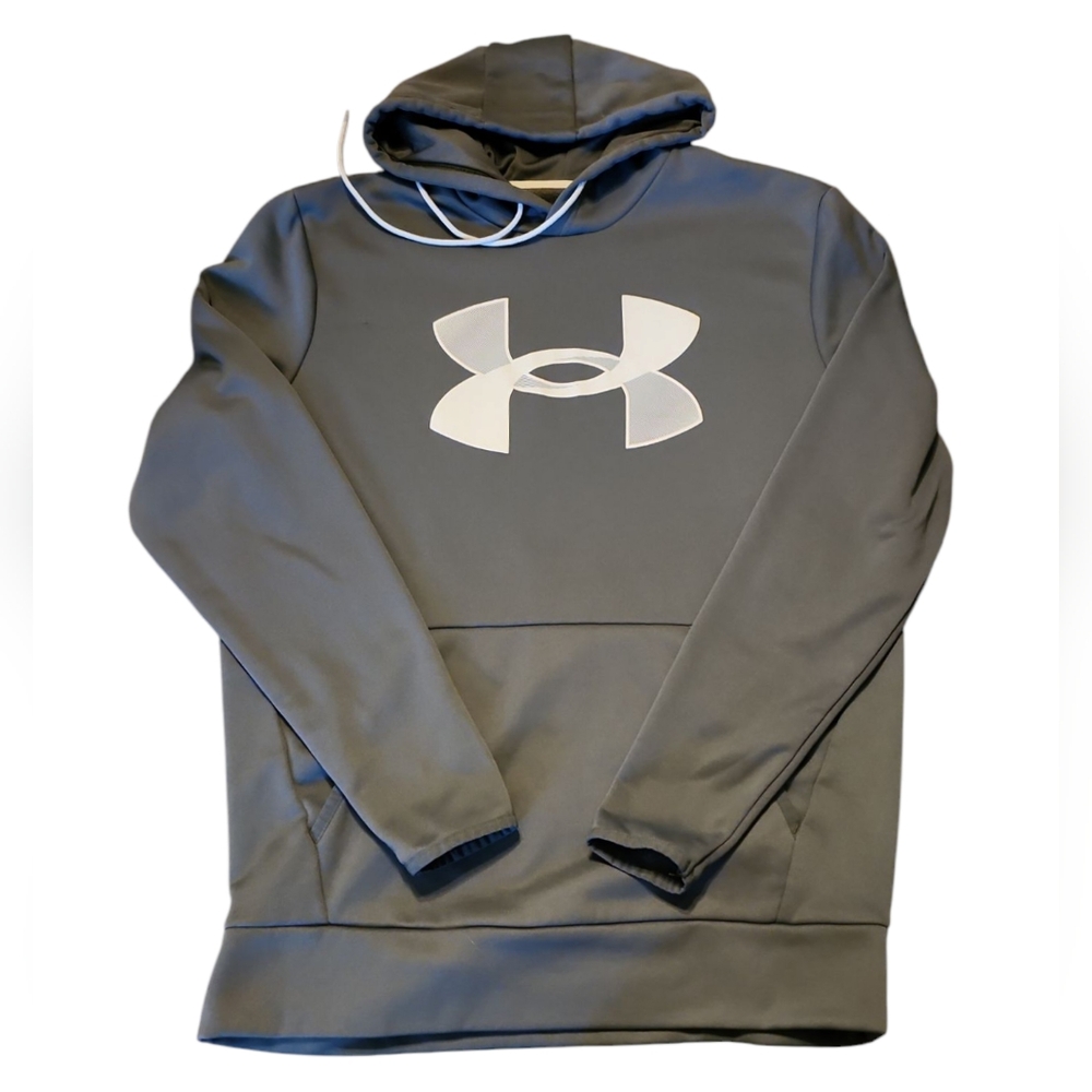 Under Armour Men's Gray Hoodie Logo Size Medium